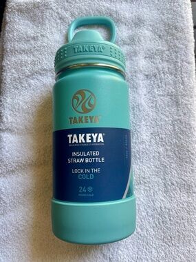 Takeya Kids Insulated Straw Bottle in Teal